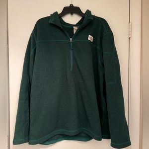 Men’s The North Face Green Fleece 1/4 Zip, XXL